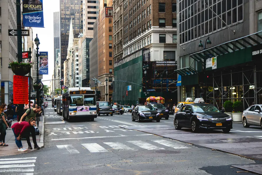 Bustling City Street — 64-piece jigsaw puzzle