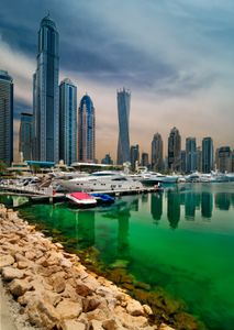 Marina Skyline Reflection — 200-piece jigsaw puzzle