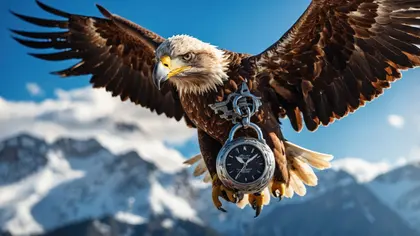 Eagle with Timepiece — 12-piece jigsaw puzzle