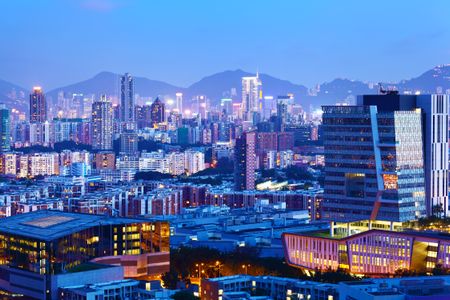 Vibrant Cityscape at Dusk — 150-piece jigsaw puzzle