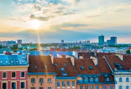 Sunset Over City Rooftops — 200-piece jigsaw puzzle