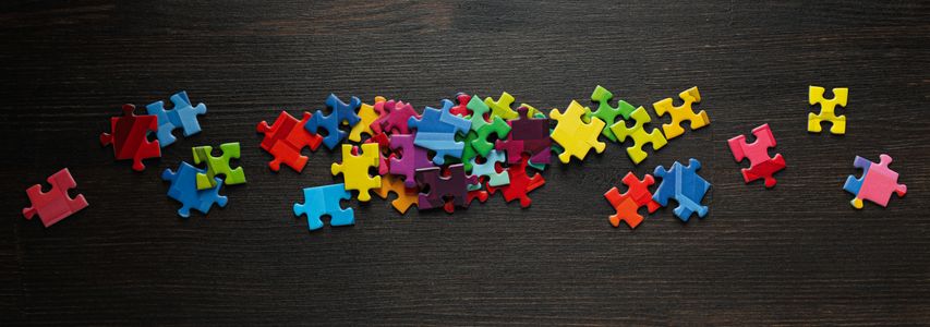 Bright Puzzle Pieces — 300-piece jigsaw puzzle