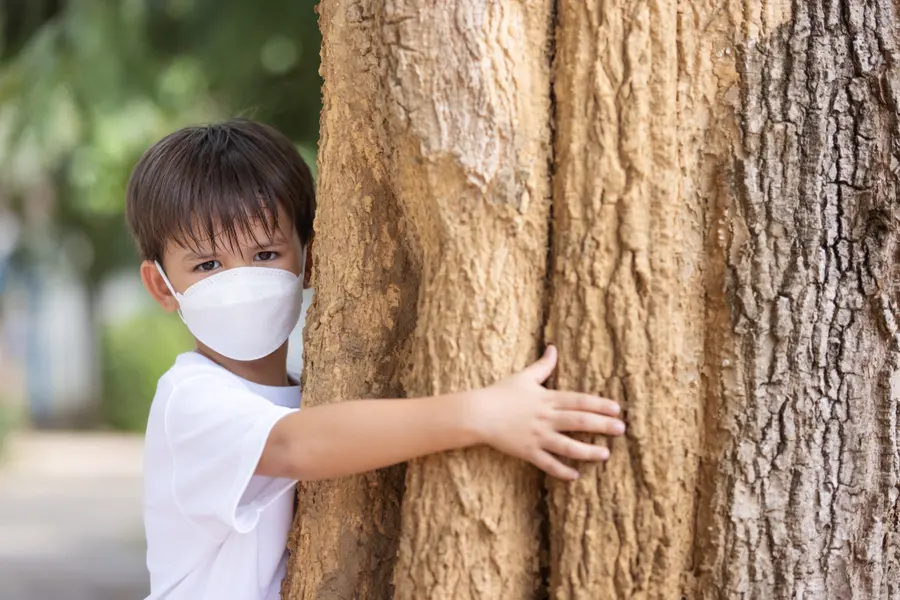Masked Child with Tree — 200-piece jigsaw puzzle
