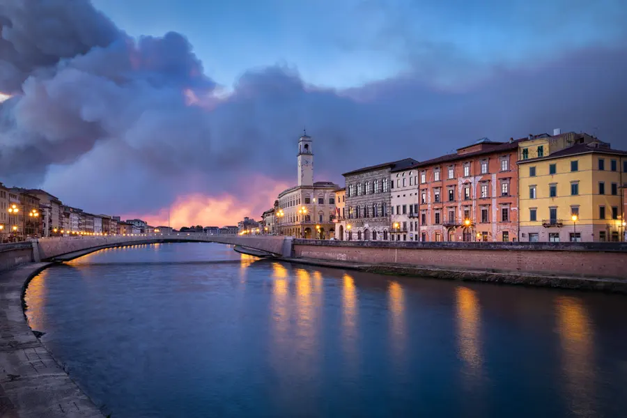 Soumrak nad řekou Arno — 200 dílné puzzle