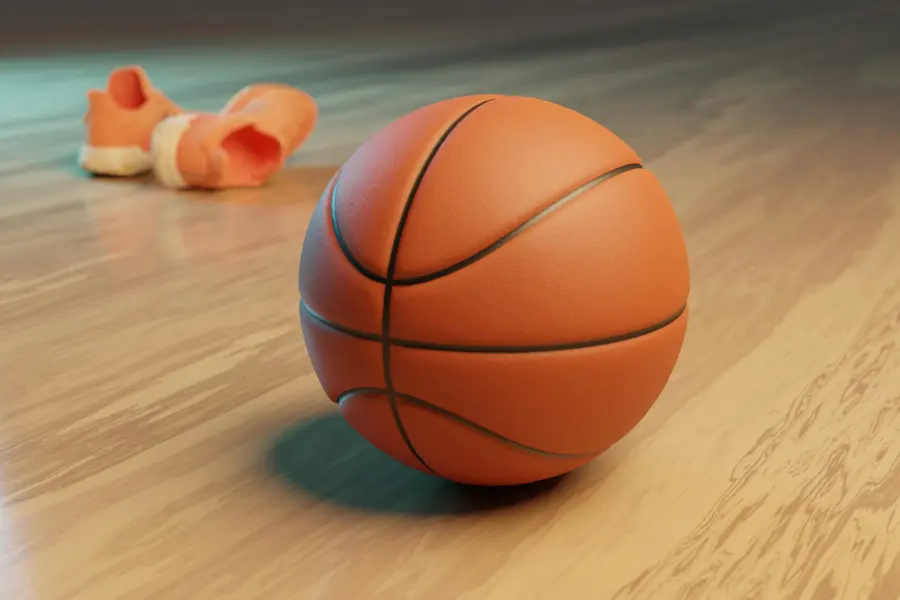 Basketball on Court — 100-piece jigsaw puzzle