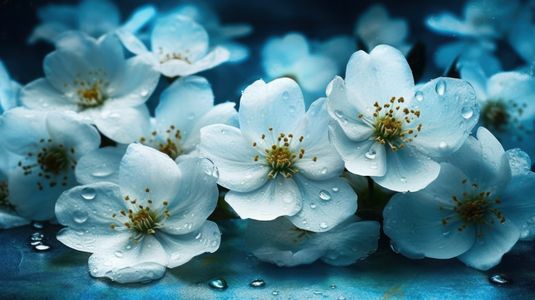 Dewy White Blossoms — 100-piece jigsaw puzzle