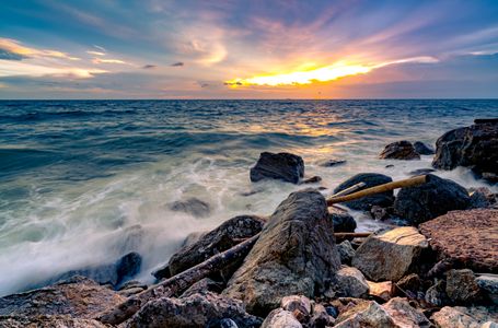 Twilight Ocean Waves — 64-piece jigsaw puzzle