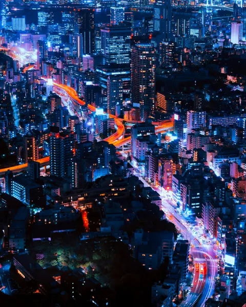 Neon Cityscape — 100-piece jigsaw puzzle
