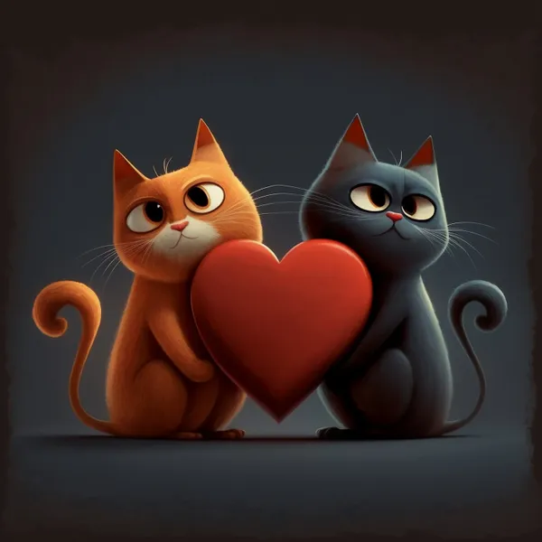 Katzen mit Herz — 300-Teile-Puzzle