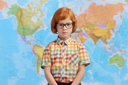 Child and World Map — 150-piece jigsaw puzzle