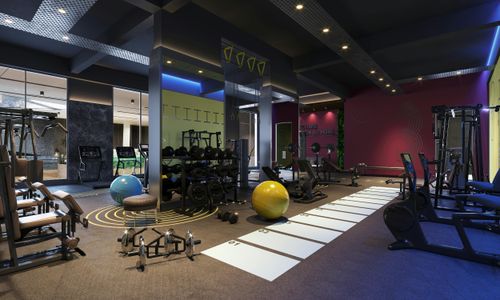 Modern Fitness Hub — 64-piece jigsaw puzzle