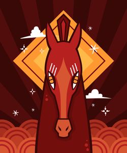 Majestic Abstract Horse — 64-piece jigsaw puzzle