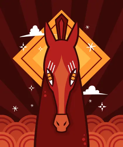 Majestic Abstract Horse — 64-piece jigsaw puzzle
