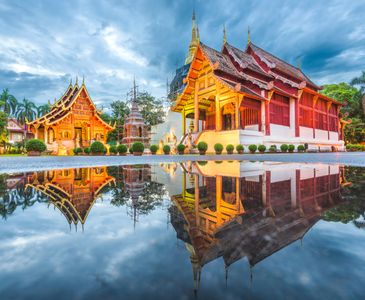 Sự yên bình của phản chiếu ngôi đền — ghép hình 200 mảnh