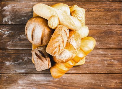 Assorted Fresh Breads — 64-piece jigsaw puzzle