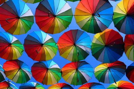Vibrant Umbrella Display — 300-piece jigsaw puzzle