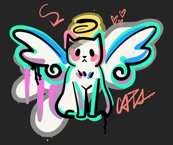 Whimsical Angel Cat — 150-piece jigsaw puzzle