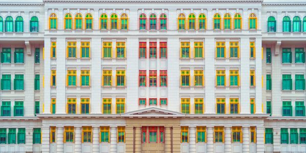 Colorful Symmetrical Facade — 500-piece jigsaw puzzle