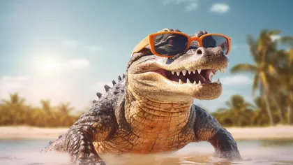 Cool Crocodile Vacation — 300-piece jigsaw puzzle