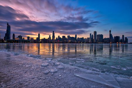 Twilight Over Cityscape — 150-piece jigsaw puzzle