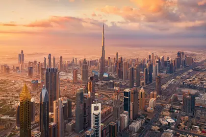 Dubais gyllene skyline — pussel med 200 bitar