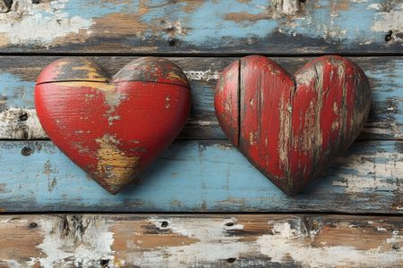 Rustic Wooden Hearts — 150-piece jigsaw puzzle