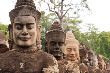Serene Stone Faces — 400-piece jigsaw puzzle