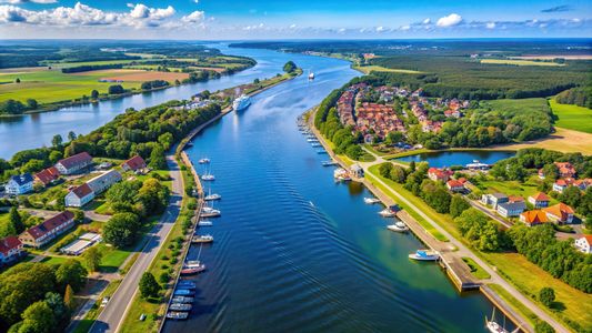 Serene Canal Village — 150-piece jigsaw puzzle