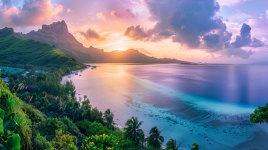 Tropical Sunset Paradise — 300-piece jigsaw puzzle
