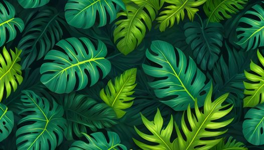 Tropical Leaf Harmony — 64-piece jigsaw puzzle