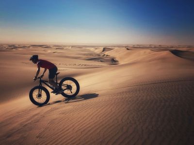 Cycling Across Dunes — 150-piece jigsaw puzzle