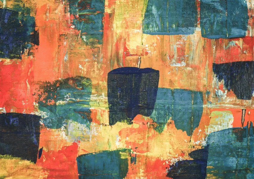 Lienzo abstracto vibrante — rompecabezas de 400 piezas
