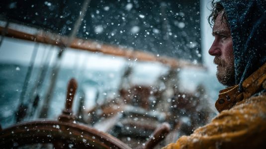 Sailor in Snowstorm — 200-piece jigsaw puzzle