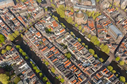 Aerial Canal Cityscape — 150-piece jigsaw puzzle