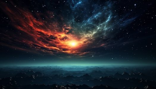 Celestial Fire Over Mountains — 300-piece jigsaw puzzle