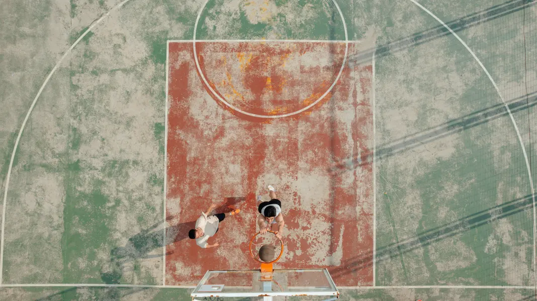 Urban Basketball Aerial — 150-piece jigsaw puzzle
