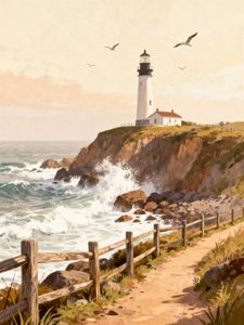 Lighthouse by the Sea — 200-piece jigsaw puzzle