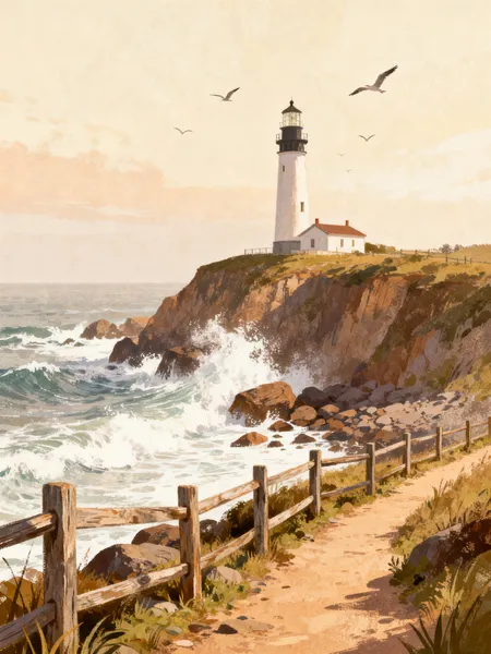 Lighthouse by the Sea — 200-piece jigsaw puzzle