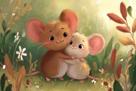 Mouse Hug — 100-piece jigsaw puzzle