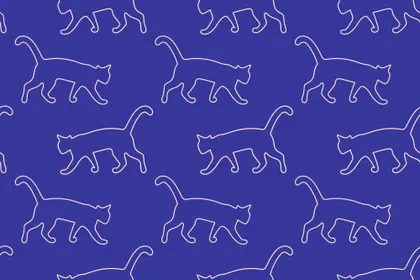 Cat Silhouette Pattern — 150-piece jigsaw puzzle