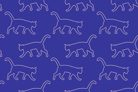 Cat Silhouette Pattern — 150-piece jigsaw puzzle
