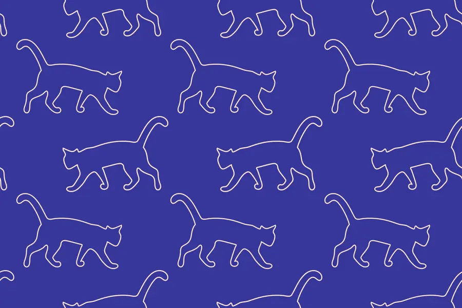 Cat Silhouette Pattern — 150-piece jigsaw puzzle