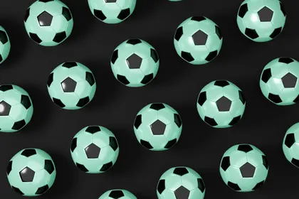 Mint Soccer Pattern — 300-piece jigsaw puzzle