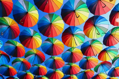 Vibrant Umbrella Canopy — 300-piece jigsaw puzzle