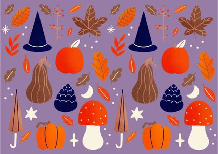 Whimsical Autumn Collage — 200-piece jigsaw puzzle