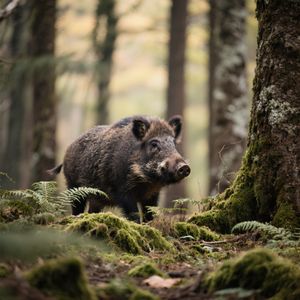 Wild Boar in Forest — 200-piece jigsaw puzzle