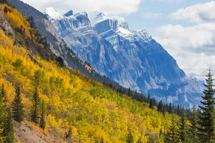 Autumn Mountain Vista — 100-piece jigsaw puzzle