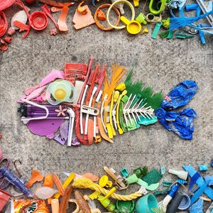 Recycled Fish Art — 300-piece jigsaw puzzle