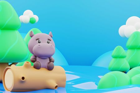 Hippo River Adventure — 200-piece jigsaw puzzle