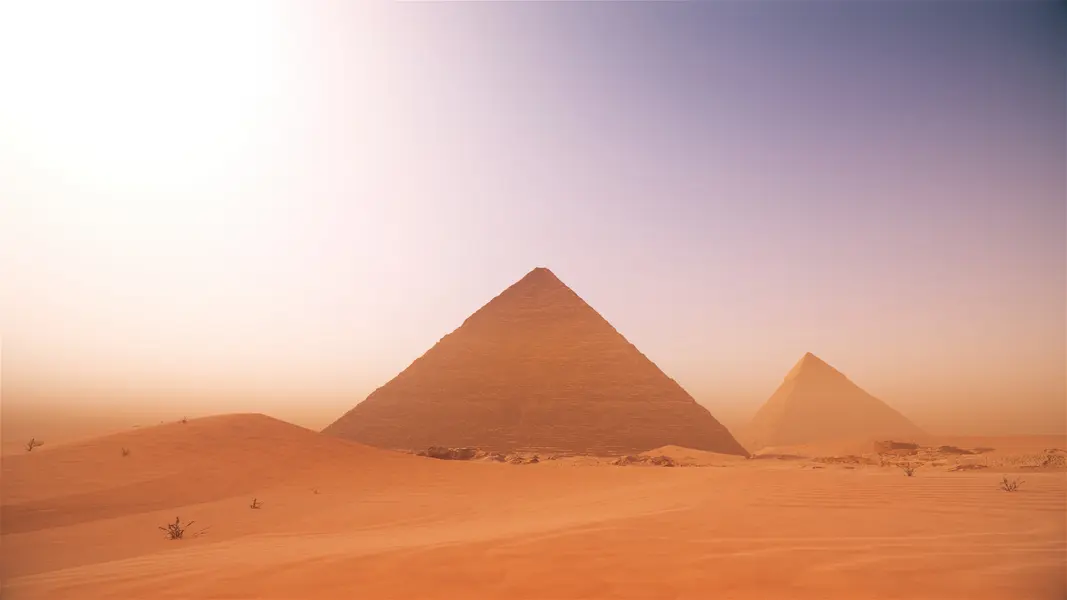 Golden Desert Pyramids — 200-piece jigsaw puzzle